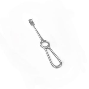 Écarteur Volkmann à 3 branches, à bout arrondi, en acier inoxydable, instrument chirurgical manuel certifié CE pour les procédures sur les tissus osseux et articulaires - Product Image 6