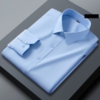 Chemises habillées décontractées à manches longues en satin mélangé lin extensible dans les quatre sens, col montant, pour hommes, fabrication OEM, livraison directe
