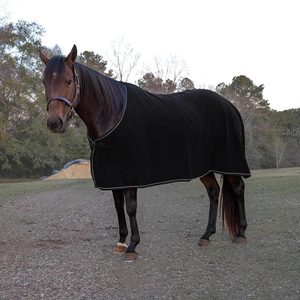 Couverture isotherme en polaire pour chevaux, très vendue |   Drap léger anti-humidité avec surpiqûre |   Tapis de voyage et d'entraînement stable de 78 pouces - Product Image 4