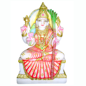 รูปปั้นพระแม่ราจเรชวารีแกะสลักด้วยมือจากหินอ่อน |   เทพีหินอ่อนระดับพรีเมียม - มาลียาส - Product Image 1