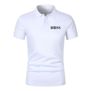 Chemise Homme Blanche Unie à Manches Courtes Respirante Séchage Rapide Tricotée Décontractée Uniforme Logo Personnalisé ODM - Product Image 3
