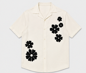 เสื้อเชิ้ตแขนสั้นผู้ชายแบบลำลอง ปกคอพับ เสื้อเชิ้ตฤดูร้อน - Product Image 1