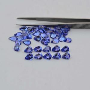 Haute qualité 6x8mm tanzanite naturelle à facettes poire coupe pierres précieuses en vrac non chauffées pour la fabrication de bijoux au prix d'usine en gros - Product Image 3