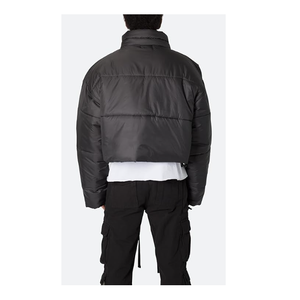 Best Selling Eco Edge Apparel High Quality Custom Cropped <b>Puffer</b> <b>Jackets</b> Men Winter Warm Black Waterproof Street-wear Unisex - Product Image 4