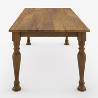 Ensemble de table à manger rectangulaire en bois traditionnel avec 8 chaises rembourrées, meubles rustiques pour la maison