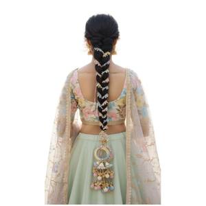 Accesorios para el Cabello Tradicionales Punjabi de la India, Pranda, Prandi, Trenza para el Cabello, Borla, Extensión de Cabello, Parandi Moderno Multicolor - Product Image 1