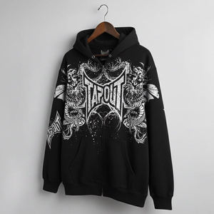 Ropa de Hombre de Alta Calidad, Sudadera con Capucha Estampada Personalizada de Gran Tamaño, Estilo Hip Hop Holgado, 100% Algodón para Otoño - Product Image 3