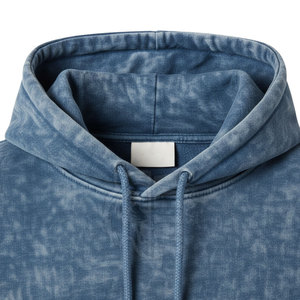 Vente directe usine – Blousons à capuche délavés pour hommes, personnalisables avec logo, motif uni, 100 % coton, prêts pour l'hiver - Product Image 5