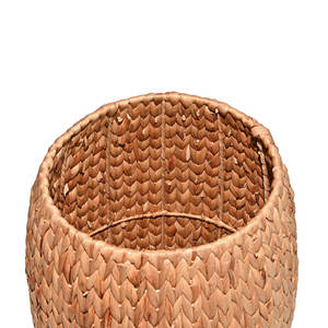 Taburete de almacenamiento de barril de Jacinto bohemio costero con tapa Asiento tejido a mano y otomanos tejidos - Product Image 2