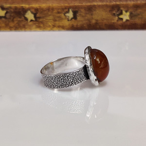 Carnelian Gemstone <b>Ring</b> 925 Silver Handmade <b>Statement</b> <b>Ring</b> for Women handmade jewelry supplier - Product Image 3