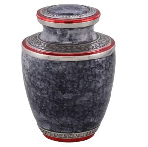 Urnes funéraires classiques en métal finition marbre pour cendres, élégantes urnes commémoratives pour adultes, urnes funéraires en métal de qualité supérieure avec couvercle sécurisé - Product Image 1