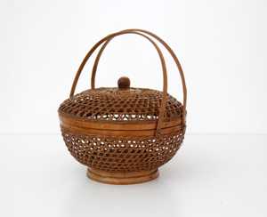 Cesta de Bambú Tejida a Mano Estilo Vietnamita con Tapa y Asas, Cesta de Almacenamiento de Mimbre, Proveedor y Fabricante - Product Image 2