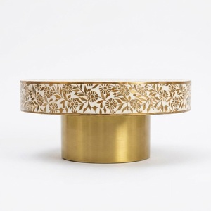 Table basse rectangulaire en bois avec incrustation d'os noir faite à la main, motif animalier traditionnel, personnalisable pour la maison et l'hôtel - Product Image 3