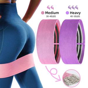 Bandas de resistencia de tela con logotipo personalizado 2025, bandas de glúteos antideslizantes para piernas y glúteos, banda de ejercicio para glúteos, accesorios de Fitness, equipo - Product Image 2