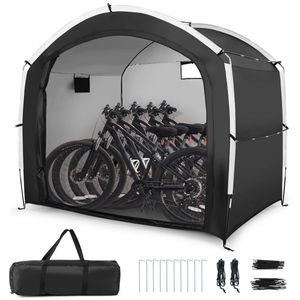 Tenda per Deposito Biciclette da Esterno 7,2 X 5,1 X 6 Piedi, Riparo Impermeabile per 5 Biciclette - Product Image 1