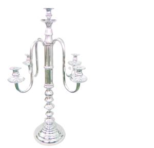 Candelabros de plata de 5 brazos, nuevo diseño, pieza decorativa de Metal para boda y hogar, otros candelabros, farolillos, tarros de velas - Product Image 1