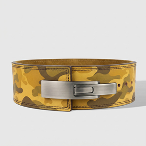 Leather Camouflage Lifting Belt Waist Support Unisex Closure Strength Training Lever <b>Trainer</b> Camo Lever Belts Unisex - Product Image 1