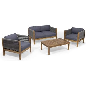 Conjunto de Muebles de Patio Laurel para 4 Personas con Sofá de Dos Plazas, Mesa de Centro y Sillón Club - Product Image 2