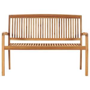Banc de jardin en teck massif naturel, 50,6 pouces, empilable, pour terrasse - Product Image 3