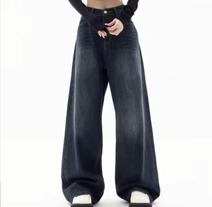 Jeans Extra Grandes para Mujer, Corte Holgado, Estilo Retro Vintage, Pierna Ancha, Pantalones Holgados para Mujer - Product Image 4
