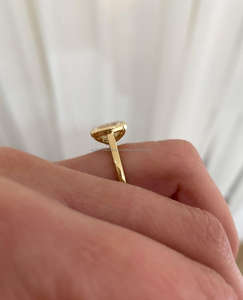 IGI/GIA Lab Grown Vintage 14K oro blanco boda/compromiso anillo Unisex corte diamante aniversario fiesta regalo con pera corte diamante - Product Image 4