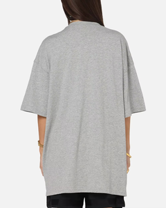 Camiseta de algodón 100% de la mejor calidad para mujer, talla grande, con logo personalizado, color liso, transpirable, holgada, informal. - Product Image 6