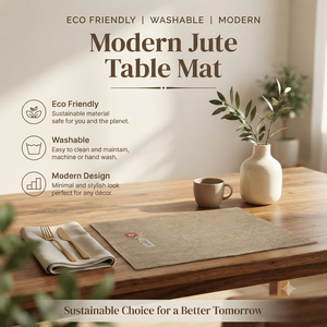 Napperon de table en jute naturelle de qualité supérieure, taille 33×48 cm, pour table à manger, décoration intérieure, cafés et hôtellerie, en vente - Product Image 3