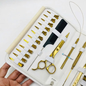 Pince à cheveux multifonctionnelle professionnelle I-Tip et Flat Tip en acier inoxydable avec logo personnalisé pour kit d'outils d'extension capillaire à micro-anneaux - Product Image 3