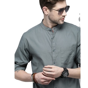 Camisas informales de manga larga naturales y ecológicas para hombre, camisas de talla grande con botones y 100% algodón a granel para hombre al por mayor - Product Image 1