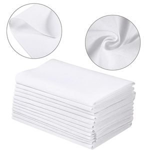 Pañuelos Blancos de Algodón 100% Suave de 16*16 Pulgadas al por Mayor, Pañuelos Lisos para Hombre con Raya Ligera para Regalo de Boda - Product Image 5