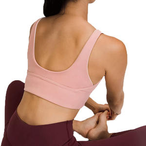 Soutien-gorge de sport yoga pour femme, maintien élevé, dos croisé, imprimé léopard, grande taille, en tissu antibactérien délavé, logo frontal, vente en gros - Product Image 4