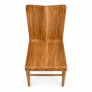Silla de Comedor Contemporánea de Madera de Teca Sólida con Respaldo Ergonómico para Hogar, Oficina, Villa, Hotel y Parque - Product Image 4