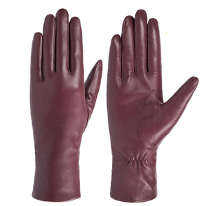 2026 <b>Men's</b> Winter PU Leather Plain Wrist-Length Warm Thermal Women Touchscreen Driving <b>Gloves</b> with Lining Soft <b>Sheepskin</b> Driving - Product Image 3