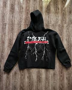 Wholesale Custom Acid Wash Hoodies Streetwear Oversized Hoodie with Puff Printing Embroidery OEM Supplier - Product Image 6