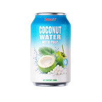 Zomerdrankje Jonge Kokosnootsap Met Vruchtvlees 330ml Blikverpakking OEM ODM Private Label