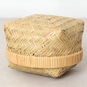 Boîte à lunch en bambou naturel tressé à la main, de grande qualité, pour enfants, idéale pour les collations et les fruits. - Product Image 4