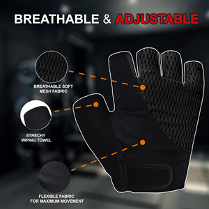 Wholesale Fitness Weightlifting <b>Gloves</b> Lightweight Breathable Gym Mitts Half Finger Workout Powerlifting Bodybuilding <b>Gloves</b> - Product Image 2