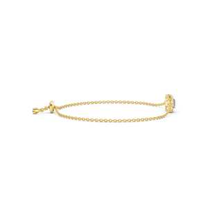10K <b>Solid</b> <b>Gold</b> Rhodium Plated IGI Certified Lab Grown Diamond Halo Adjustable Chain Bracelet 0.50 CTW Women's Luxury Party Fine - Product Image 5
