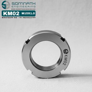 KM02 <b>Lock</b> Nuts M15X1 Precision Metric Bearing Shaft Self-Locking Fully <b>Threaded</b> for Secure Mounting Stainless Steel CLASS 4 - Product Image 3