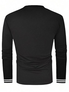 T-shirt à manches longues en coton personnalisé pour hommes, garçons et filles, col rond, t-shirt à manches longues pour hommes - Product Image 5