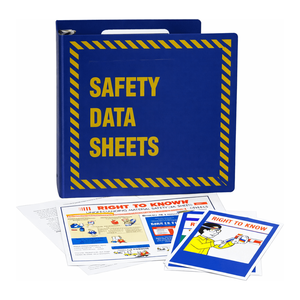 Classeur rectangulaire classique en plastique bleu Brady de 3 pouces pour le stockage de documents MSDS industriels - Product Image 1