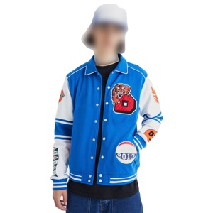 Chaqueta universitaria de lona ligera de calidad superior para hombre elegante moderno clásico bordado de letras personalizado duradero para primavera - Product Image 6