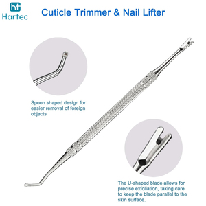 Premium Stainless Steel Manicure Tools 2-Piece Set, Gel Nail Polish Remove Tool & Cuticle Pusher, Cuticle <b>Trimmer</b> & Nail Lifter - Product Image 3