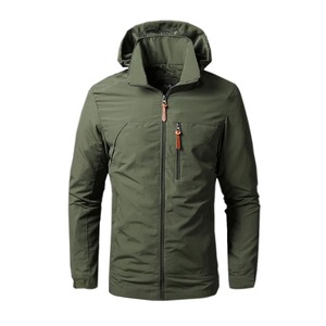 Nouvelle veste coupe-vent élégante pour homme avec fermeture éclair, légère et chaude, idéale pour l'hiver - Product Image 1