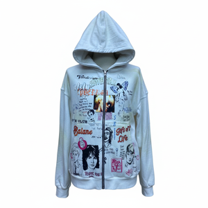 ออกแบบโลโก้ตามสั่ง OEM เสื้อฮู้ดดี้ผู้ชายแบบซิป ผ้าคอตตอนหนา 350GSM สำหรับฤดูหนาว สกรีนโลโก้ตามสั่ง ใส่สบาย - Product Image 1