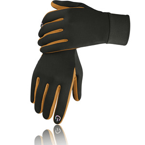Gants de cyclisme d'hiver coupe-vent et respirants à doigts entiers, 90% polyester 10% élasthanne, pour homme et femme, course à pied et vélo - Product Image 5
