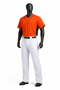 Custom Baseball Uniform Set <b>Button</b> Up Baseball Jersey and Pants Breathable Quick Dry Team Kit OEM ODM Private Label Manufacturer - Product Image 2