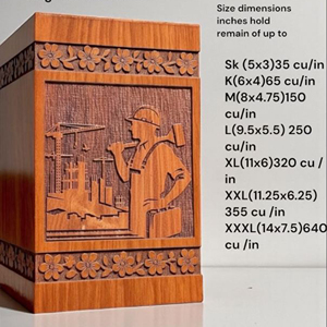 Wooden Urn Box with Secure <b>Lock</b> Lid Personalized Wooden Urn for Loved Ones urn by AYAANS - Product Image 5