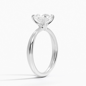 Bague BOJ 081, coupe princesse, argent 925, inspirée des fleurs, solitaire, diamant 2 carats, couleur D, VVS1, moissanite certifiée GRA, prix bas - Product Image 2