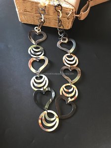 Collar de cadena de cuerno geométrico para mujer con anillo de cuerno de búfalo clásico cuerda de perla de diamante joyería certificada IGI para fiestas - Product Image 4